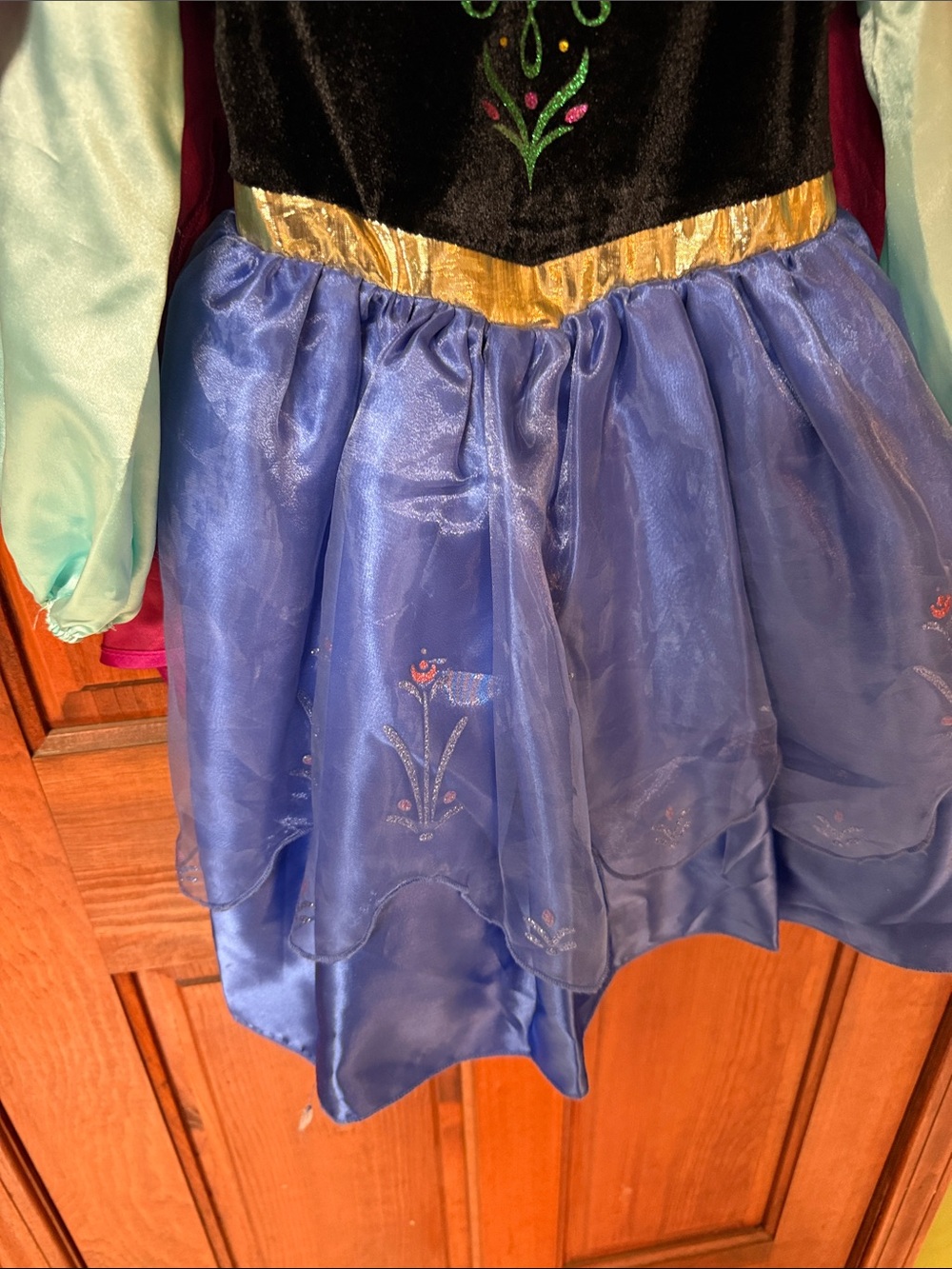 Girls Pink and Blue Princess Costume with Cape - Picture 3 of 5